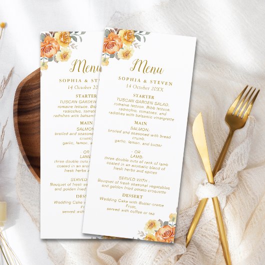 Sophisticated spring wedding with orange blossoms プログラム