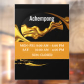 Sophisticated Studio Signage: Achempong Gold Wave  ウィンドウサイン (シート2)