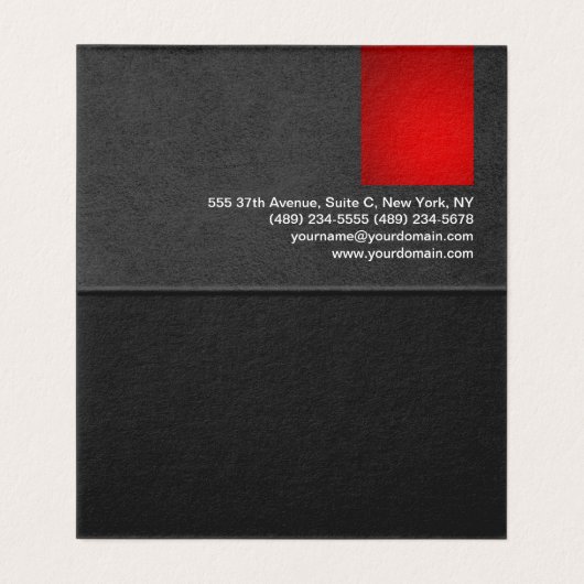 Sophisticated Stylish Red Grey Pattern Modern 名刺 (内部フラット)