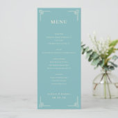 Sophisticated Teal Geometric Menu メニュー (スタンド正面)