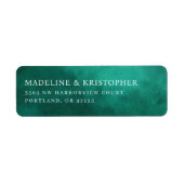 Sophisticated Teal Watercolor ラベル (正面)