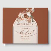 Sophisticated terracotta pampas boho guest book ゲストブック (正面)