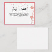 Sophisticated Valentine's Bridal Shower Sign Card エンクロージャーカード (正面/裏面)