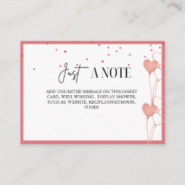 Sophisticated Valentine's Bridal Shower Sign Card エンクロージャーカード