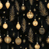 Sophisticated watercolor black and gold gift wrap ミディアムペーパーバッグ