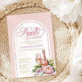 Sophisticated Watercolor Blush Bridal Invitation 招待状