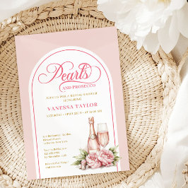 Sophisticated Watercolor Blush Bridal Invitation 招待状