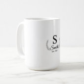 Sophisticated Wedding Date Keepsake | Customizable コーヒーマグカップ (正面左)