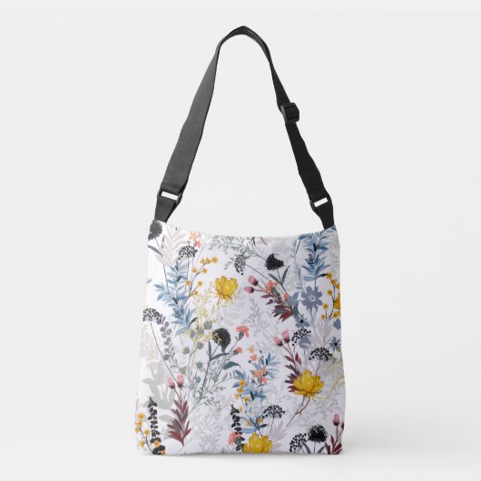 Sophisticated Wildflower Meadow Tote Bag クロスボディバッグ (正面)