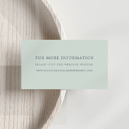 Sorbetの結婚Webサイトカード |パステルグリーン エンクロージャーカード