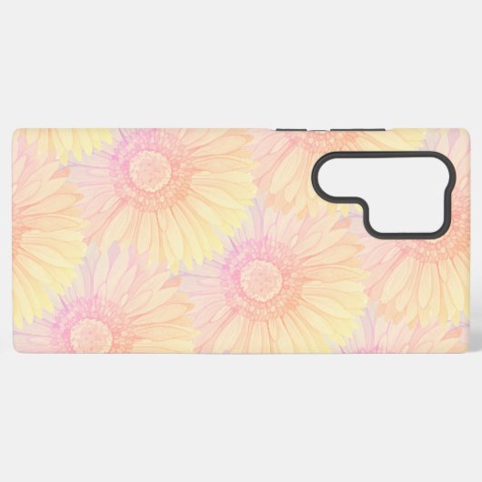 Sorbet pastel coloured daisy pattern - large samsung galaxyケース (裏面横)