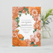 Sorbet Peach, Canteloupe Blush & Apricot Glow 招待状 (スタンド正面)