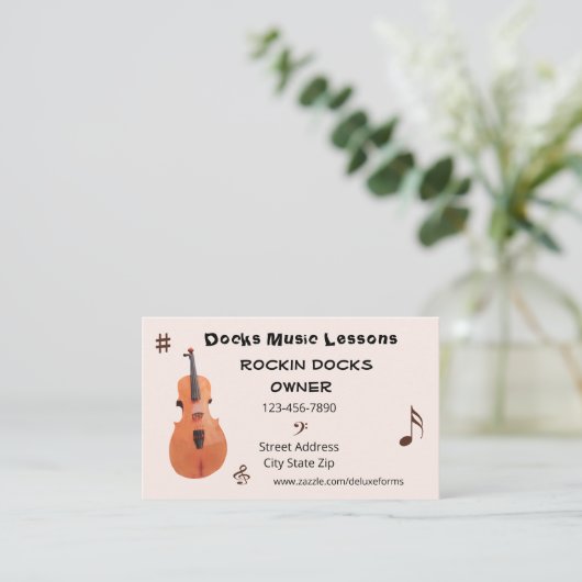 Sorbus Guitar Music Notes 名刺 (スタンド正面)