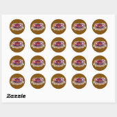 Sorcerer D20 Class Crest Sticker - Funny D&D Sorce ラウンドシール (シート)