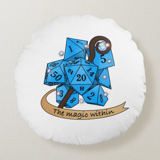 Sorcerer Dice Design ラウンドクッション (正面)