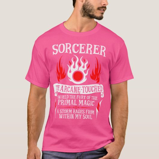 Sorcerer The Arcane-Touched - Dungeons Dragons (W) Tシャツ (正面)