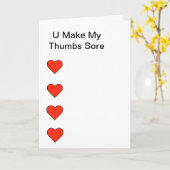 Sore Thumbsメールや文字を打つロマンチックグリーティングカード カード (黄色い花)