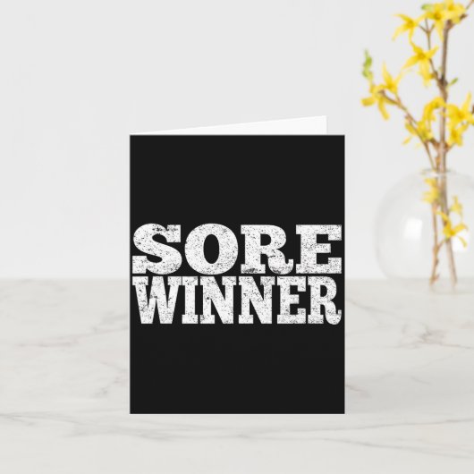Sore Winner Funny Gym Quote Workout Exercise And F カード (黄色い花)