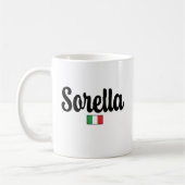 Sorella Italian Flag Mug - Gift for Sister コーヒーマグカップ (左)
