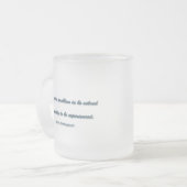 Soren Kierkegaardによる生活引用文 – 人生は… フロストグラスマグカップ (正面左)