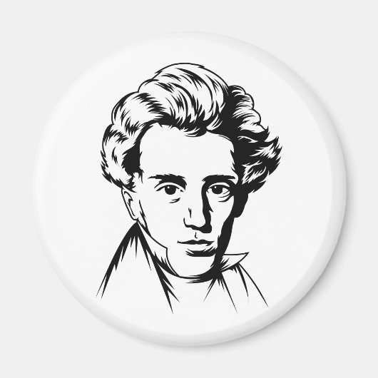 Soren Kierkegaard哲学の実存主義のポルトラ マグネット (正面)