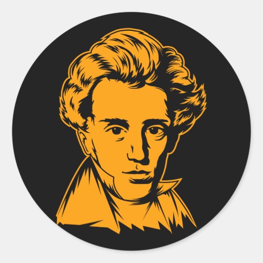 Soren Kierkegaard哲学の実存主義のポルトラ ラウンドシール (正面)