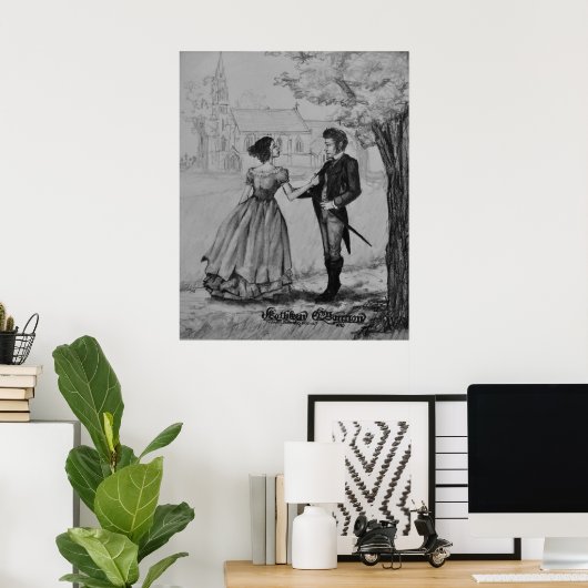 Søren Kierkegaard and Regine Olsen ポスター (ホームオフィス)