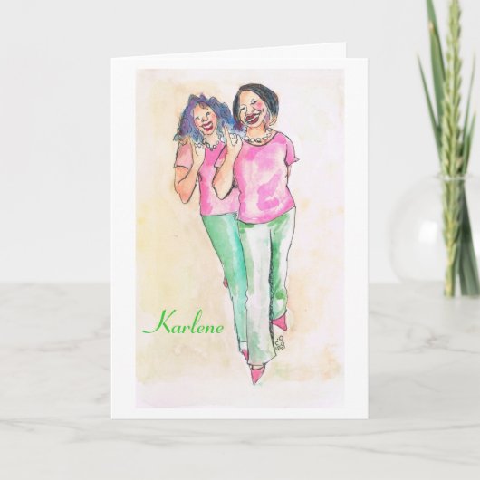 Sororityパーソナライズされたノートカード ノートカード (正面)