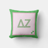 Sorority Monogram Throw Pillows | Delta Zeta クッション (正面)