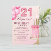 Sorprise Birthday Party 21th Birthday with Numers  招待状 (スタンド正面)