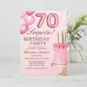 Sorprise Birthday Party 70th Birthday with Numers  招待状 (スタンド正面)