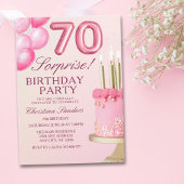 Sorprise Birthday Party 70th Birthday with Numers 招待状