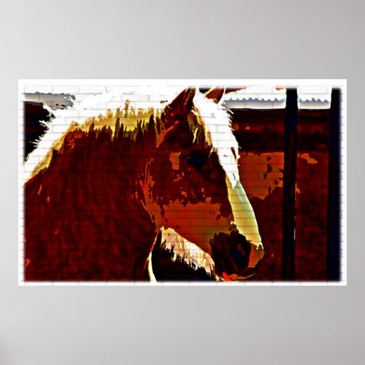 Sorrel Horse In Profile Poster ポスター (正面)