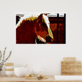 Sorrel Horse In Profile Poster ポスター (キッチン)