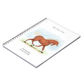 Sorrel PonyまたはHorse パーソナライズされた Owner's Journal ノートブック (左側)