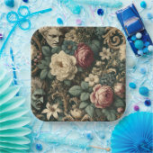 Sorrow in Any Language – Gothic Victorian Floral ペーパープレート (パーティー)