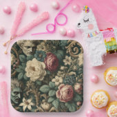 Sorrow in Any Language – Gothic Victorian Floral ペーパープレート (パーティー)