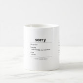 sorry – カナダでよく使われるフレーズの定義 マグカップ (中央)