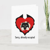 Sorry, Already Occupied – Funny Anti-Valentine Car シーズンカード (正面)