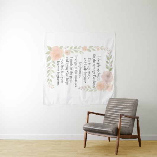 Sorry/Apology\ Forgiveness Floral  タペストリー (インサイチュ(横))