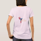 “Sorry & Birds Logo T-shirt | Pink Women’s Tee” Tシャツ (裏面)