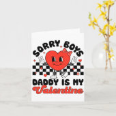 Sorry Boys Daddy Is My Valentine Valentines Day F  カード (黄色い花)