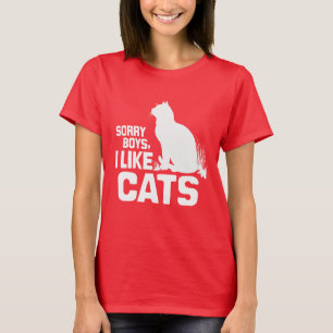 SORRY BOYS I LIKE CATS - ホワイト -.png Tシャツ