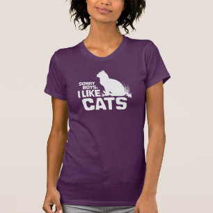 SORRY BOYS I LIKE CATS - ホワイト -.png Tシャツ
