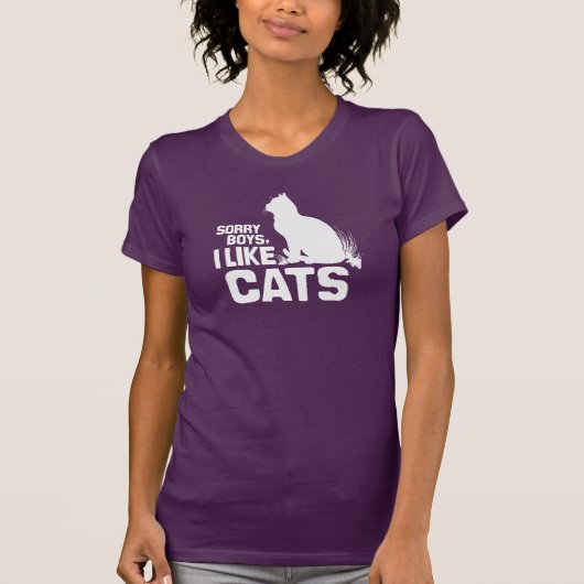 SORRY BOYS I LIKE CATS - ホワイト -.png Tシャツ (正面)