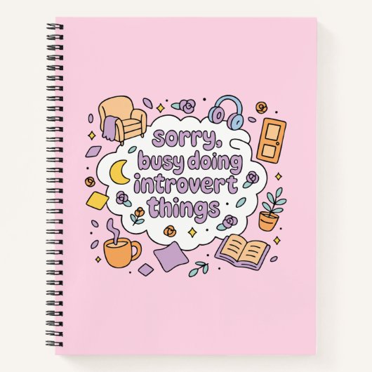 Sorry busy doing introvert things ノートブック (正面)