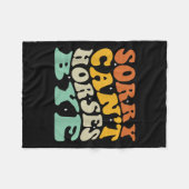 Sorry Can't Horses Bye T-shirt.png  フリースブランケット (正面(横))