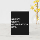 Sorry Can’t Gymnastics Bye - Funny Gymnast Vaults  カード (黄色い花)
