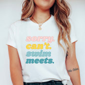 Sorry Can’t Swim Meets; Funny Summer Retro Pastels Tシャツ