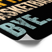 Sorry Can't Basketball Bye Retro Basketball Player ポスター (角)